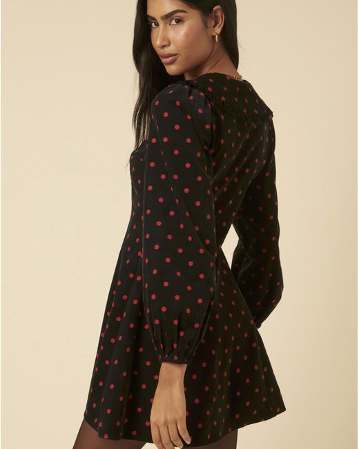 Nobody's Child Natural Nodody's Child Spot Mini Corduroy Dress