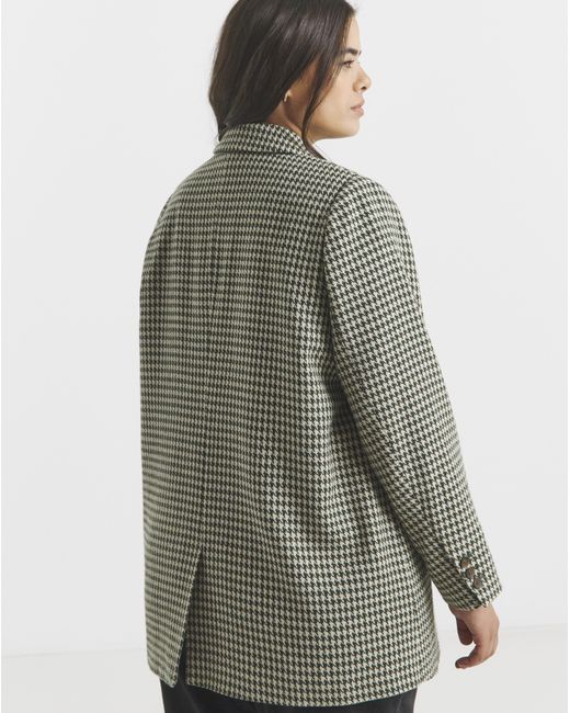 Simply Be White Houndstooth Blazer