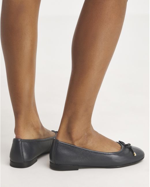 JD Williams Black Leather Ballerina Eee Fit