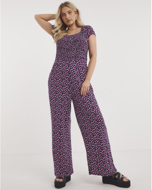 Joe Browns Purple Ditsy Jumpsuit