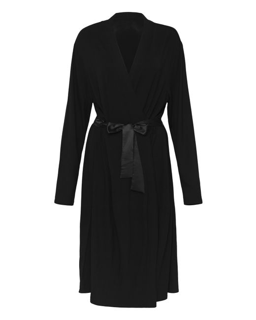 Figleaves Black Camelia Soft Touch Short Robe