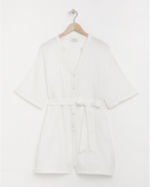JD Williams White Cotton Beach Playsuit