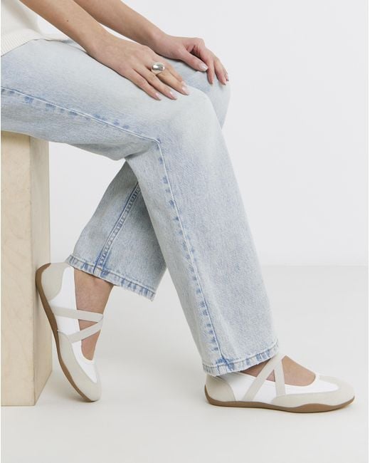 Simply Be Blue Ballet Trainer Wide