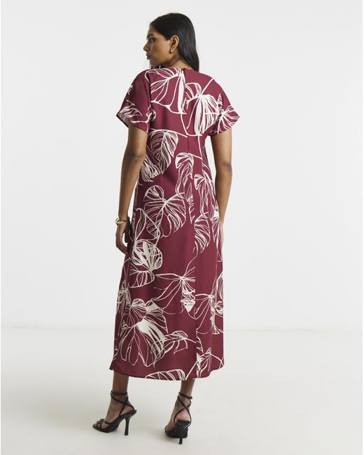 Joanna Hope Red Printed Column Dress