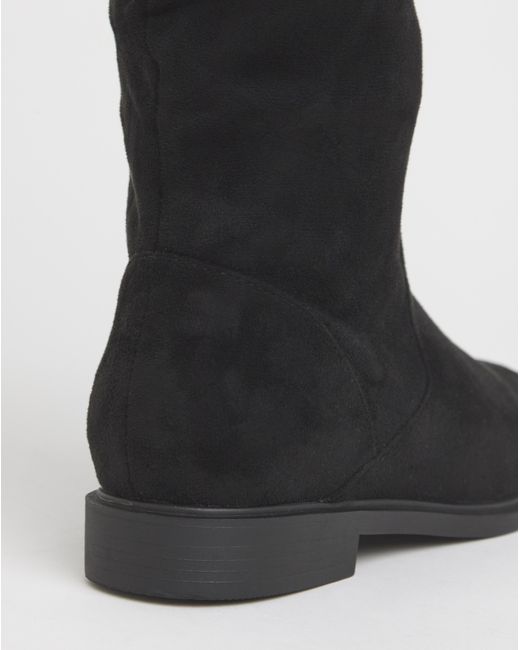 JD Williams Blue Knee High Ruched Boot Eee Std