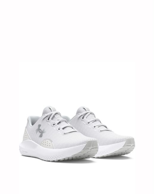 Under Armour White Charged Surge 4 Trainers