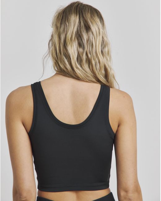 Adidas Black Train Essentials 3 Stripes Tank