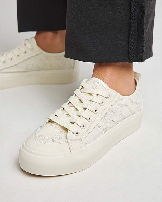 Simply Be Black Mesh Lace Trainer