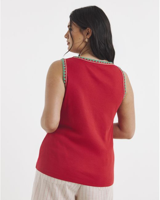 Simply Be Red Sardinia Graphic Tank