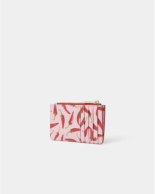 Accessorize White Chilli Print Card Holder