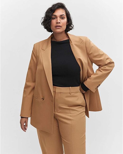Mango Natural Greta Tan Blazer