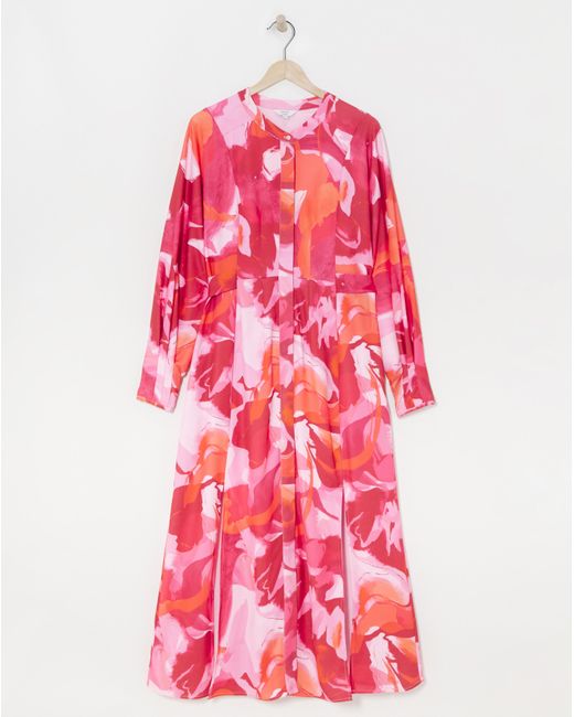 Joanna Hope Red Tie Waist Shirt Dress