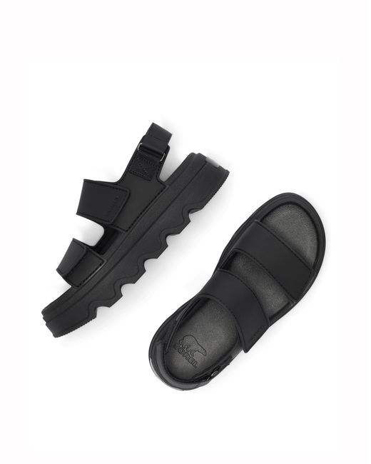 Sorel Black Kinetic Sunchase Sandals