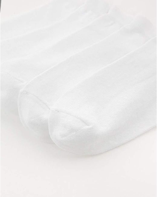 Pretty Secrets White 5 Pack Super Value Trainer Liner Socks