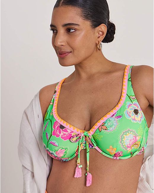 Figleaves Green Underwired Bikini Top