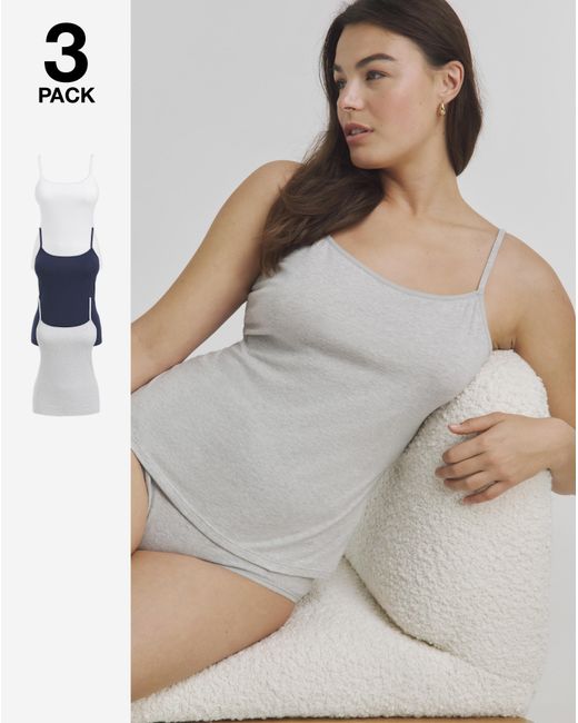 Pretty Secrets Gray 3 Pack Cotton Vests