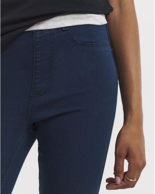 Simply Be Blue Skinny Pull On Jegging