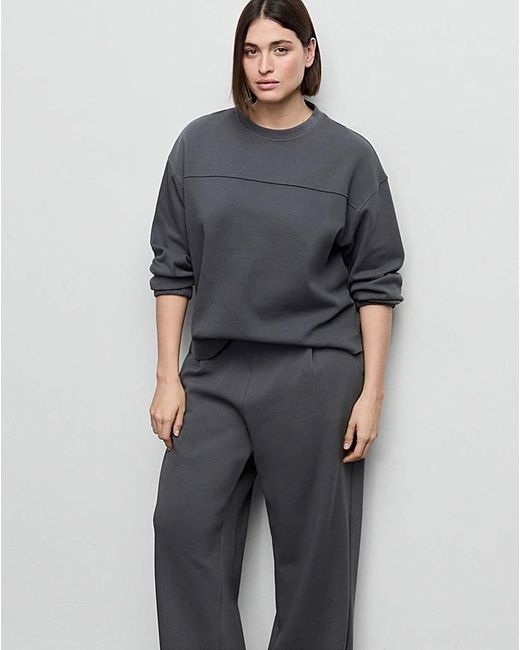 Mango Gray Elasticated Waist Trouser