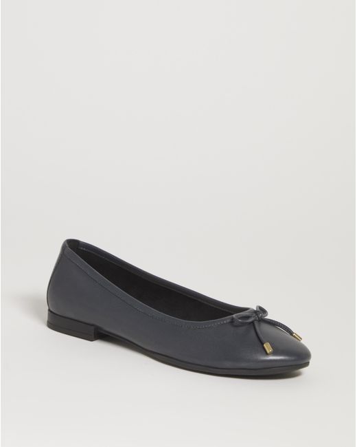 JD Williams Black Leather Ballerina Eee Fit