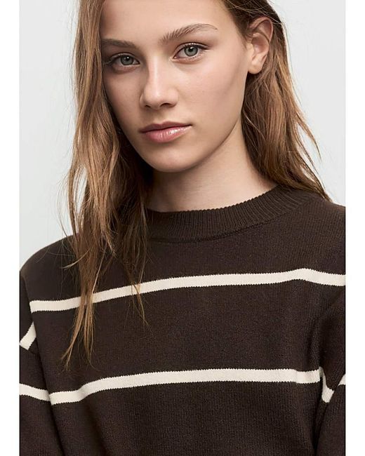 Mango Gray Stripe Sweater