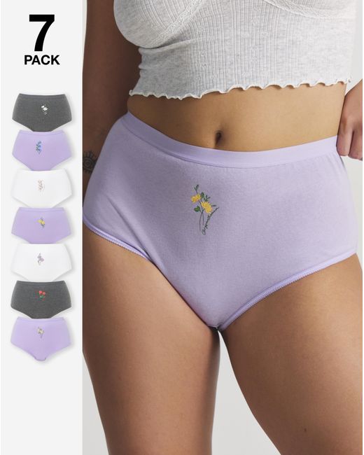 Pretty Secrets Purple 7 Pack Full Fit Brief