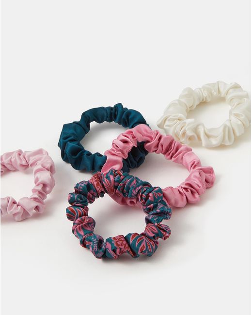 Accessorize White Skinny Satin Hair Scrunchies