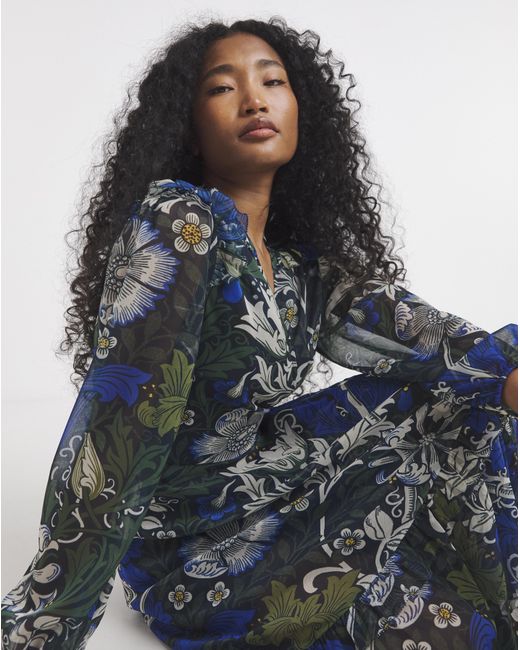 Hope & Ivy Blue William Morris Society Dress