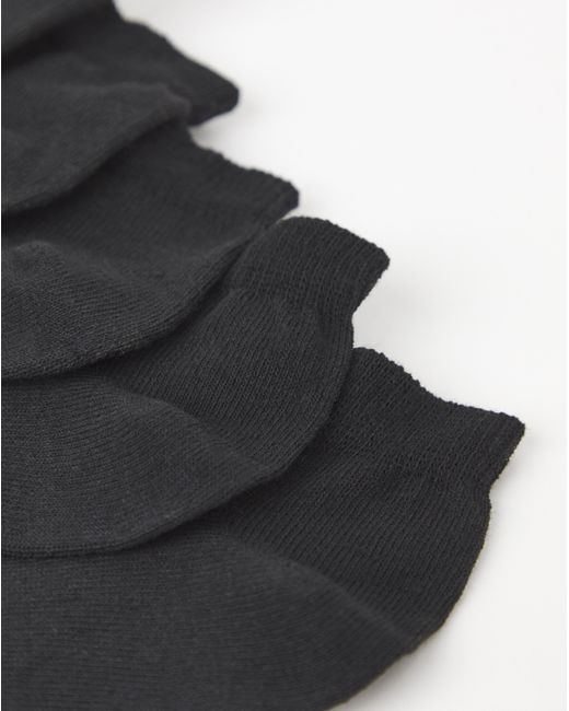 Pretty Secrets Black 5 Pack Super Value Trainer Liner Socks