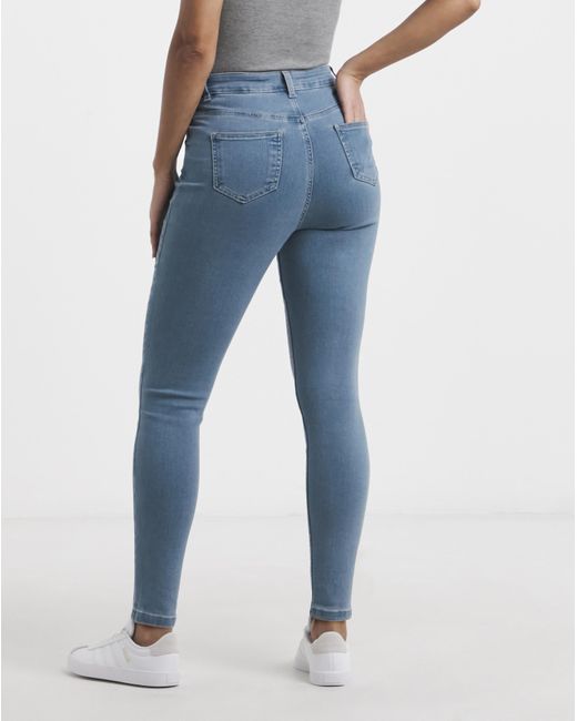 Simply Be Blue Mid Skinny Highwaist Super Stretch