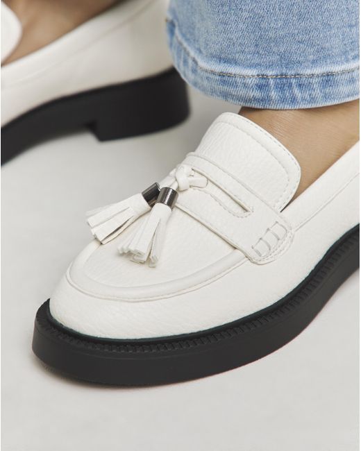 Simply Be Blue Tassel Chunky Loafer Wide