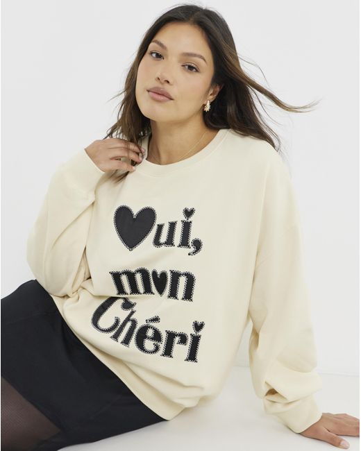 Simply Be Natural Oui Mon Cheri Graphic Sweat