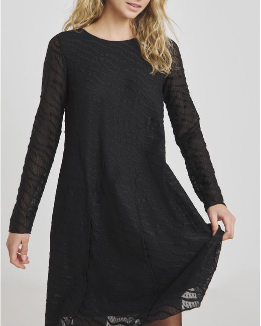 Simply Be Black Textured Stretch Lace Dress