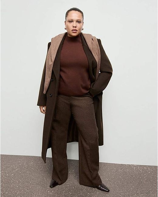 Mango Brown High Neck Sweater