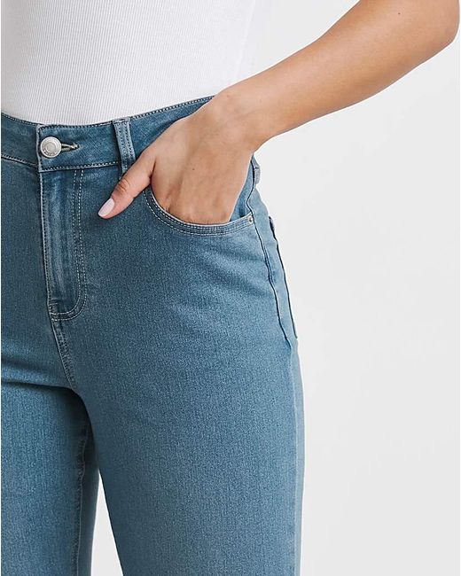 Simply Be Blue Flared Highwaist Super Stretch