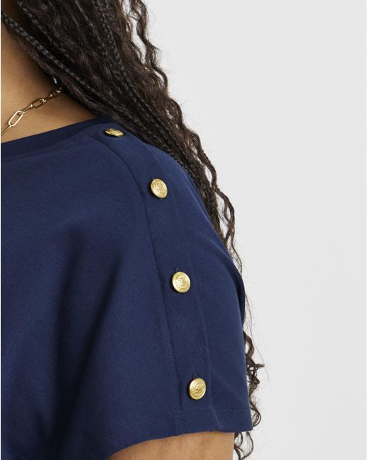 Tommy Hilfiger Blue Button T-Shirt