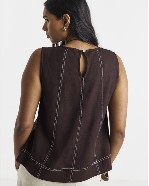 Simply Be Black Topstitch Shell Vest