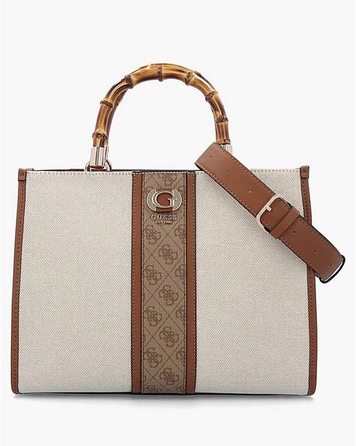 Guess Brown Kerima Latte Logo Tote Bag