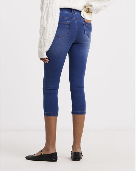 Simply Be Blue Mid Capri Jegging