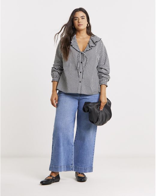 Simply Be Blue Light Wash 99/1 Crop Wide Jean