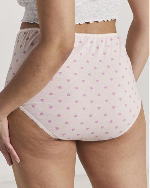 Pretty Secrets Pink 6 Pack Full Brief Knickers