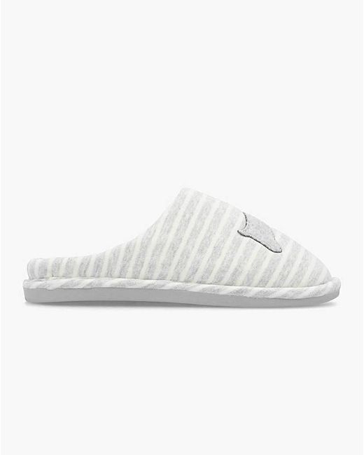 Radley White Hadley Stripe Mule Slippers