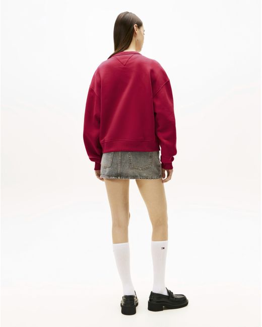 Tommy Hilfiger Red Boxy Dage Sweatshirt
