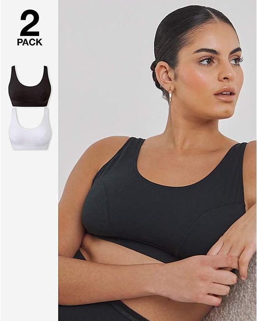 Slimma Black 2 Pk Comfort Tops A-D