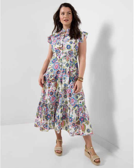 Joe Browns White Beautiful Printed Dress