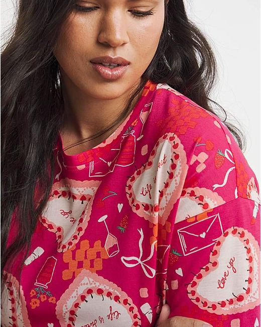 Simply Be Red 2 Pack Nighties