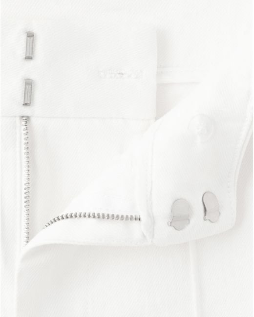 Mango White High-Waisted Wide Leg Jeans
