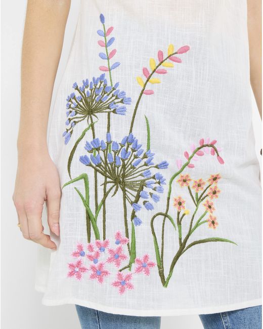 Joe Browns Blue Jb Spring Meadow Embroidered Tunic Top