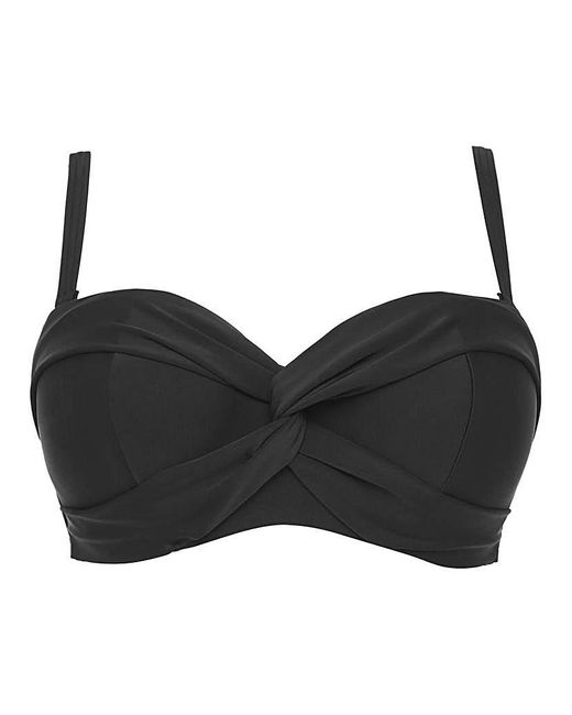 Figleaves Blue Rene Loop Front Underwired Bikini Top