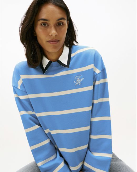 Tommy Hilfiger Blue Script Terry Sweatshirt