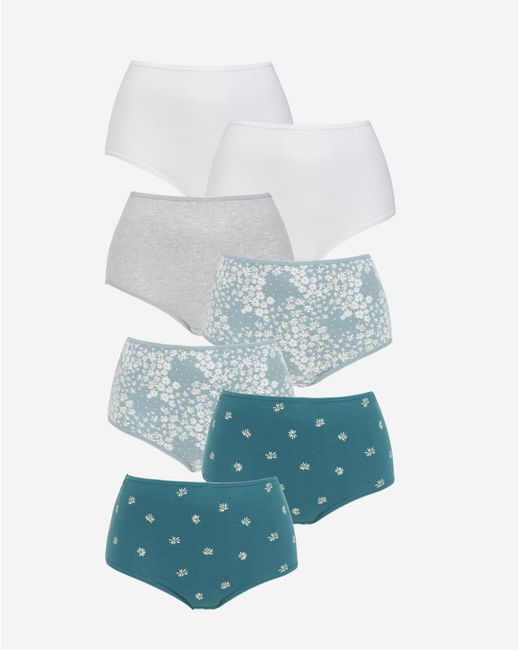 Pretty Secrets Blue 7 Pack Full Fit Knickers